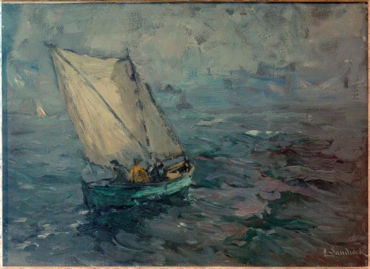 Fisherman with Spritsail by Leonhard Sandrock