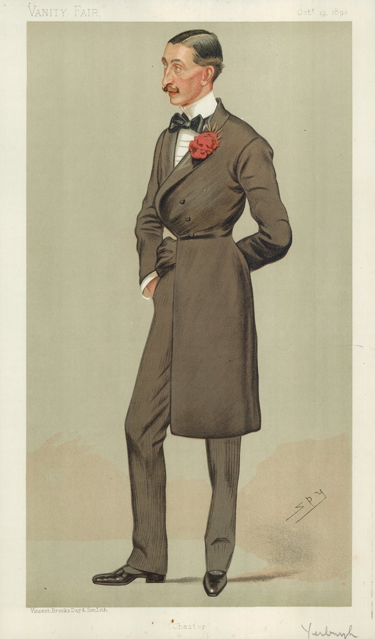 Robert Armstrong Yerburgh, Chester, 19 October 1893, Vanity Fair cartoon by Leslie Matthew Ward