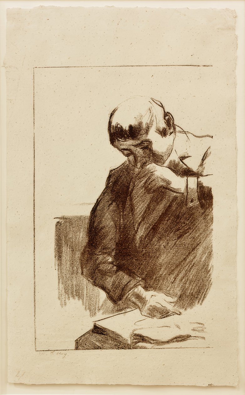 Reading Man by Lesser Ury