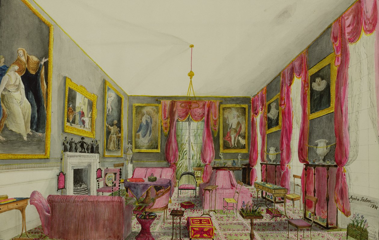 The Aynhoe Salon, 1844 by Lili Cartwright