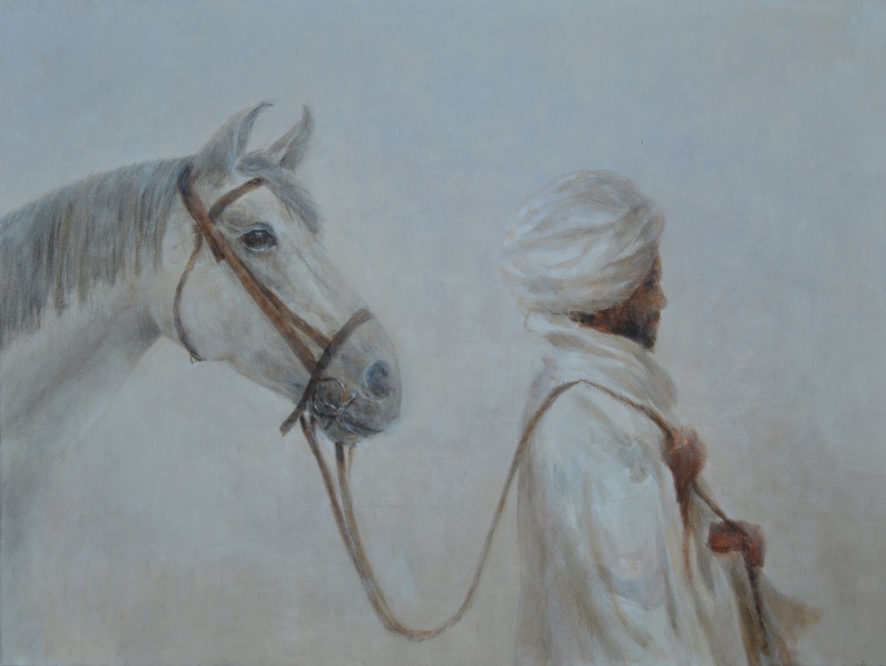 Man Leading Horse by Lincoln Seligman