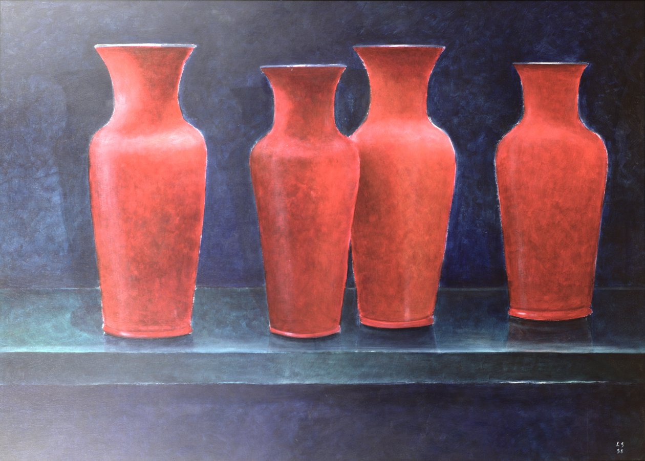 Red Pots by Lincoln Seligman