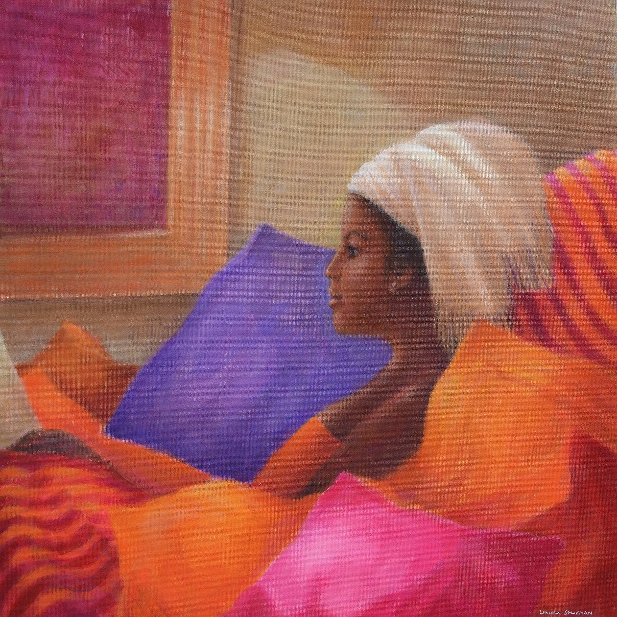 Dorcas Reading by Lincoln Seligman