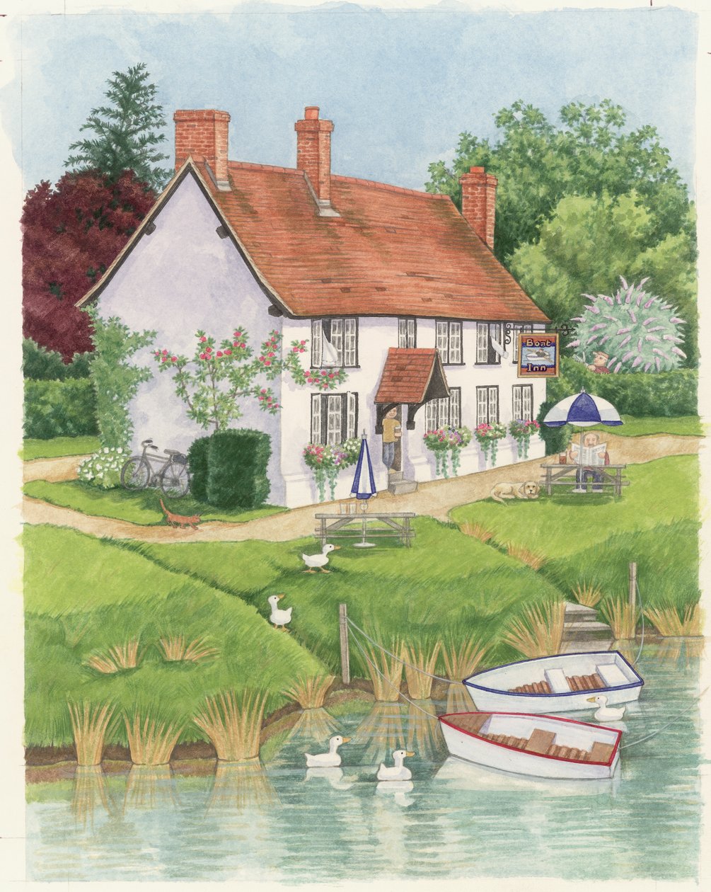 The Boat Inn, 2003 by Linda Benton