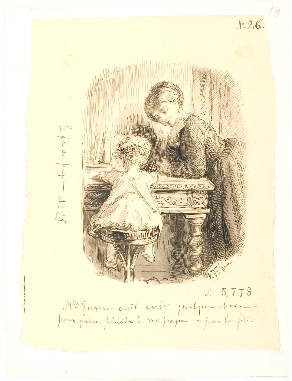 Letter Writing by Lorenz Frølich
