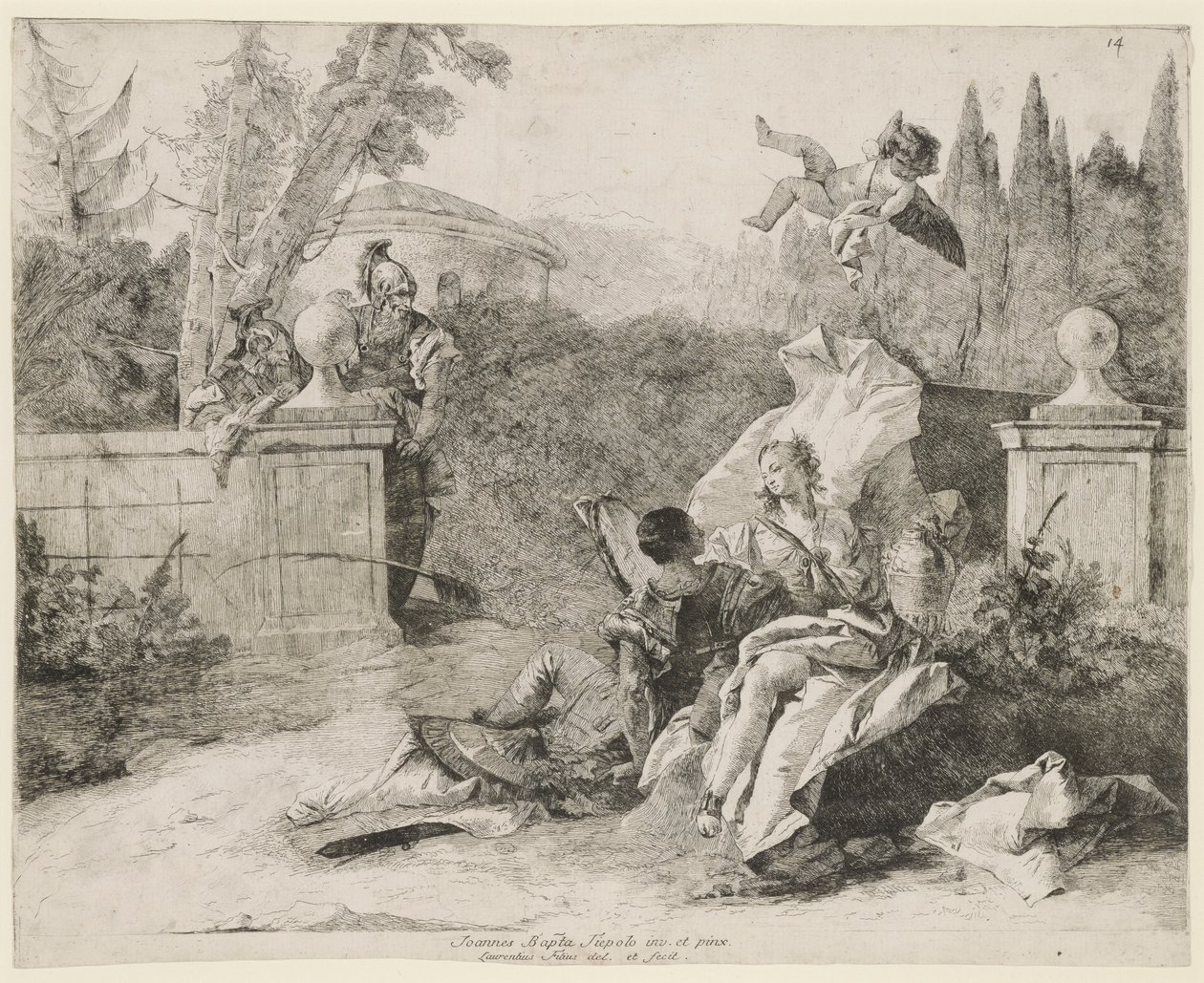 Rinaldo and Armida by Lorenzo Baldissera Tiepolo