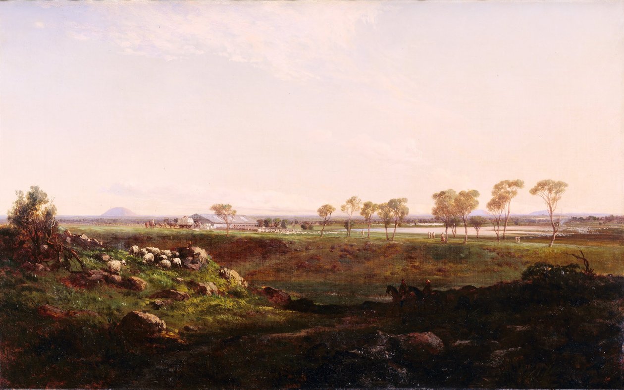 Mount Fyans Woolshed by Louis Buvelot