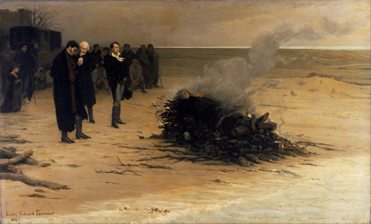 The Funeral of Shelley by Louis Edouard Fournier