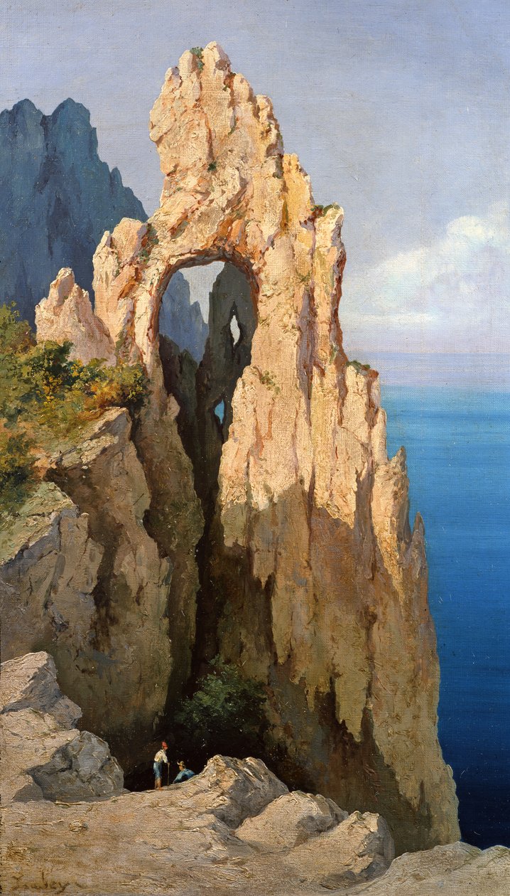 Rocks at Capri by Eugene Isabey