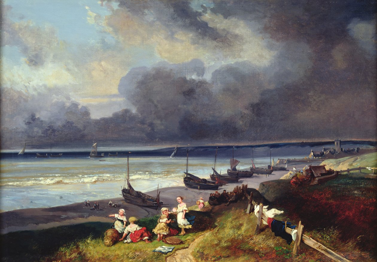 View of Dieppe by Eugene Isabey