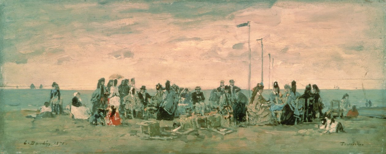The Beach by Eugene Louis Boudin