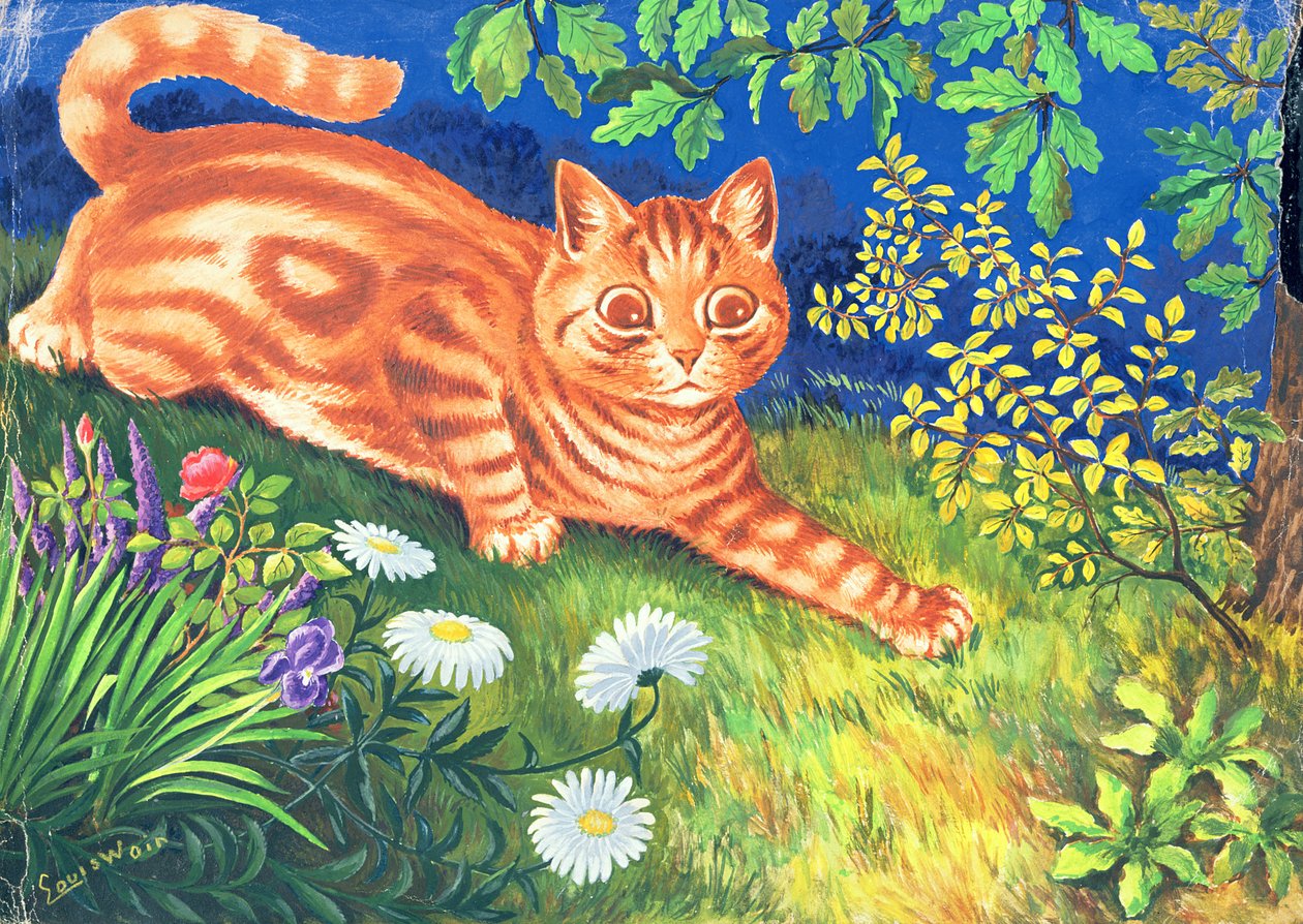 Cat Stalking by Louis Wain