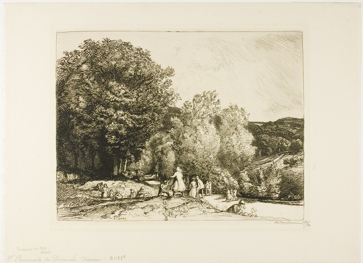 Sunday Walk by Louis Auguste Lepère