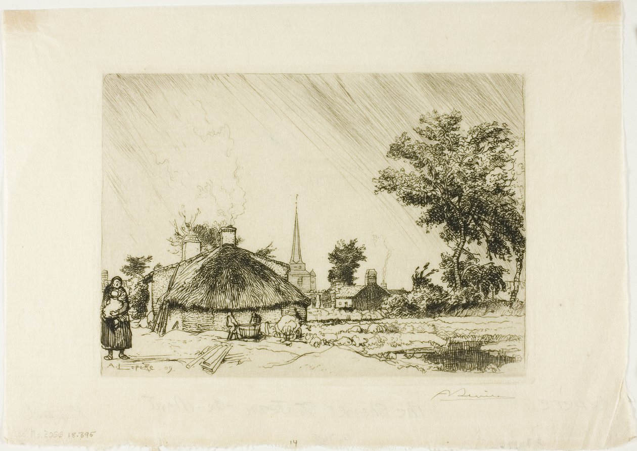 The Shower by Louis Auguste Lepère