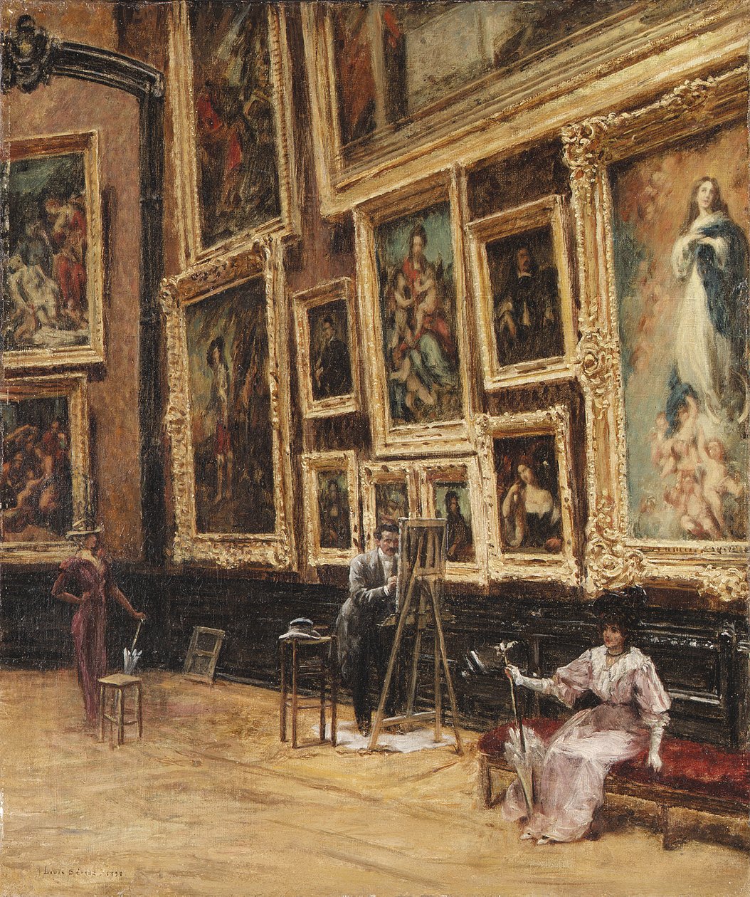 In the Louvre by Louis Beraud