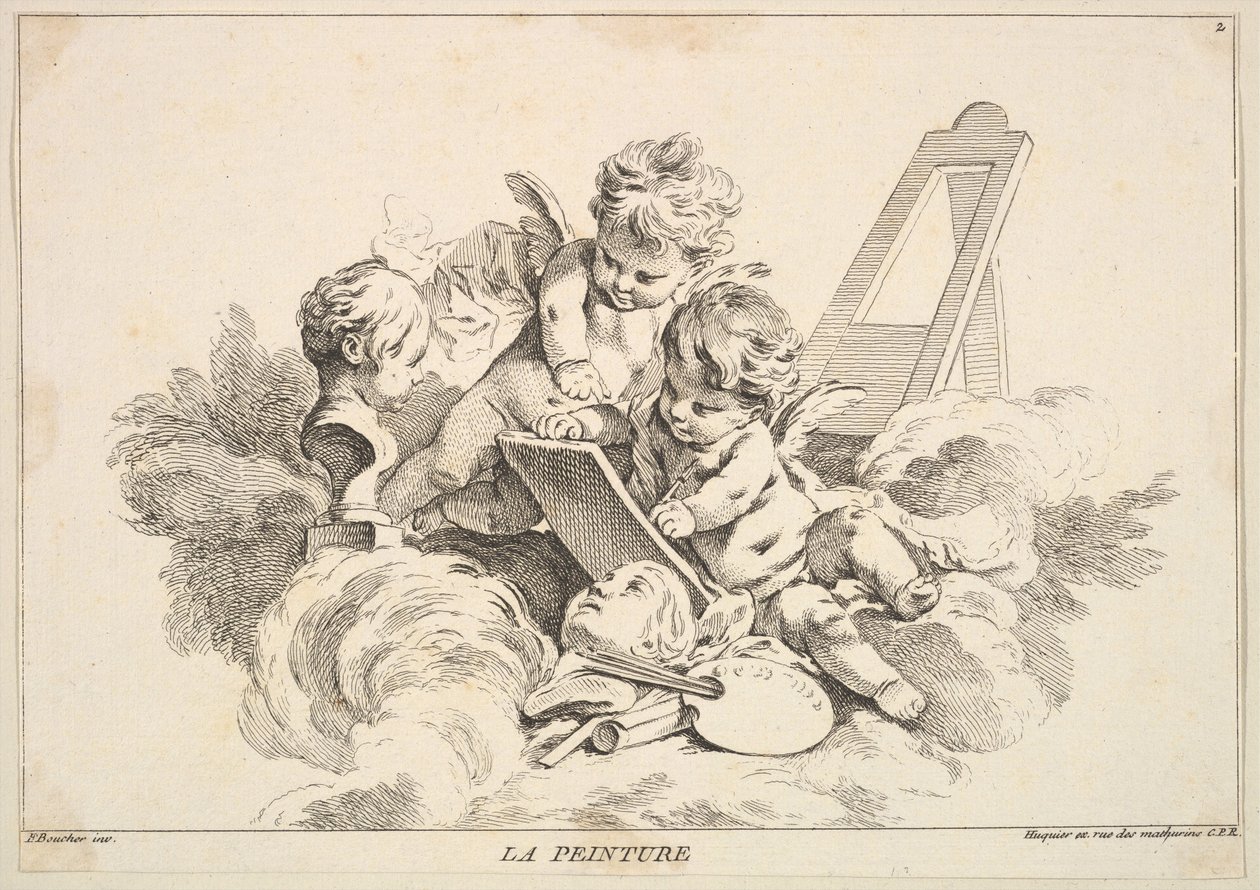 Painting by Louis Felix de la Rue