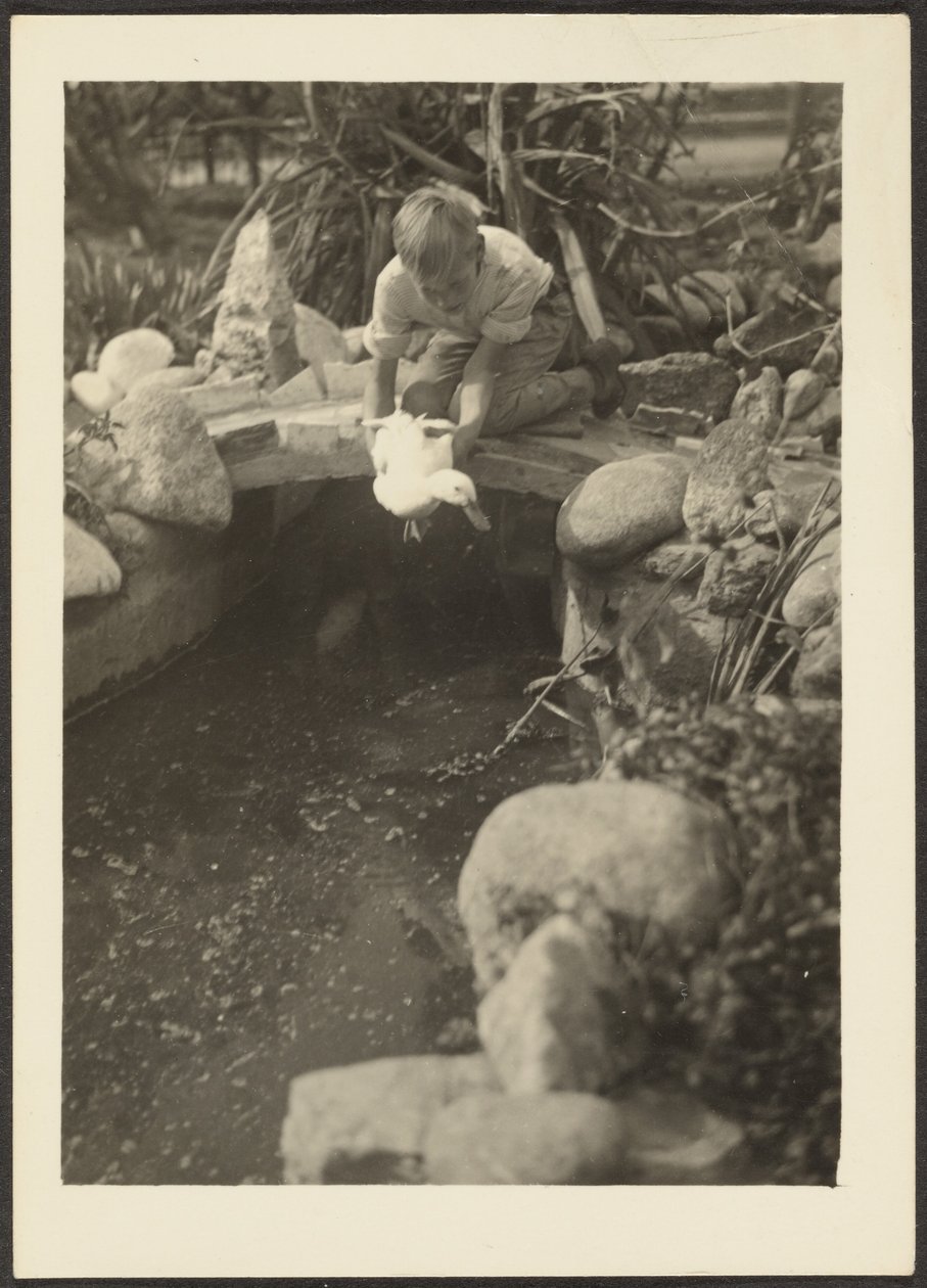 Boy and Duck by Louis Fleckenstein