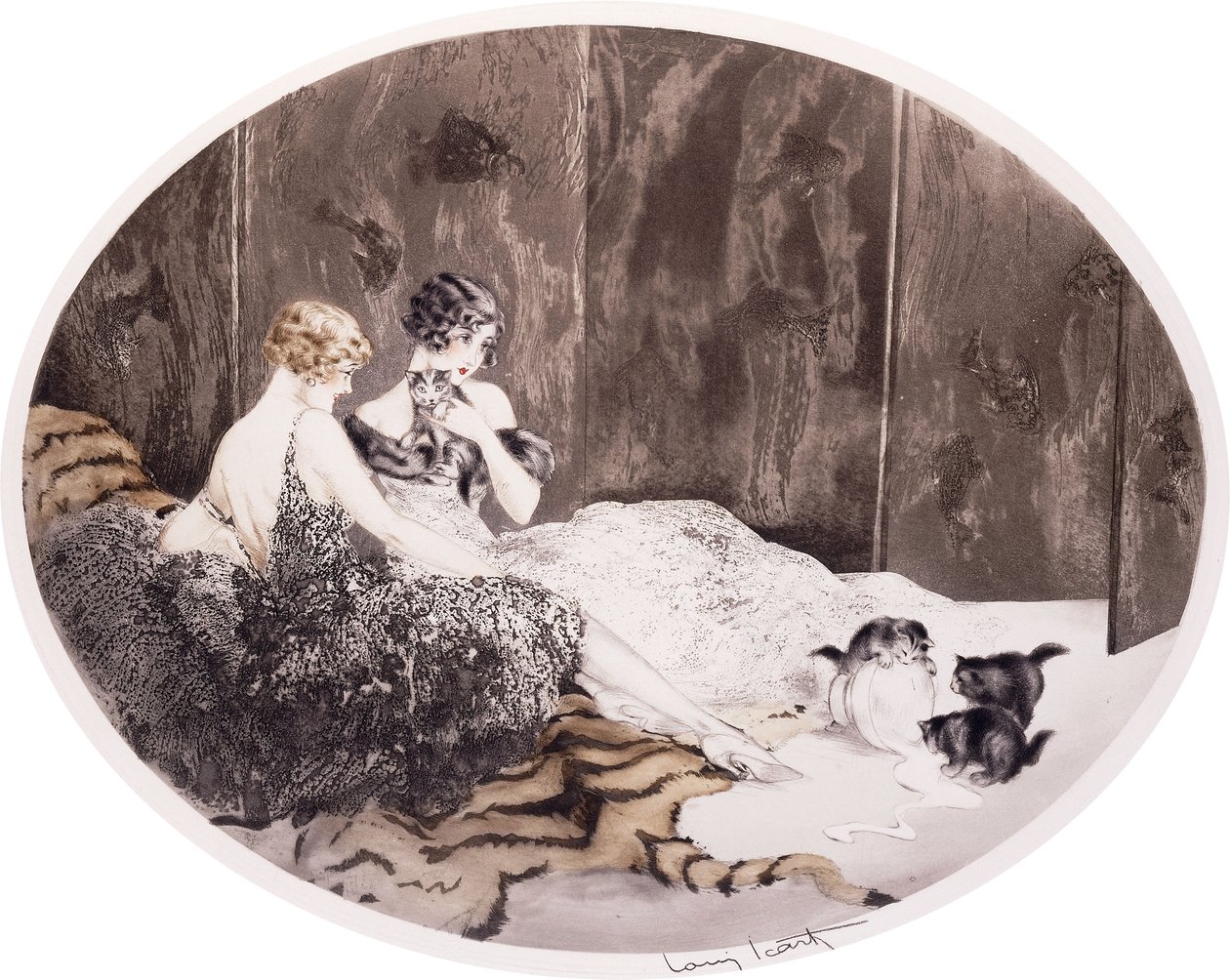 Spilled Milk by Louis Icart