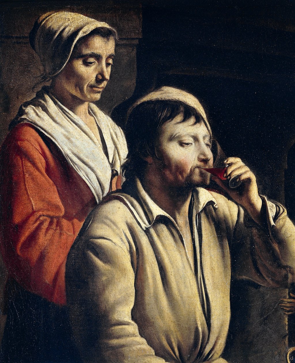 Peasant meal by Louis le Nain