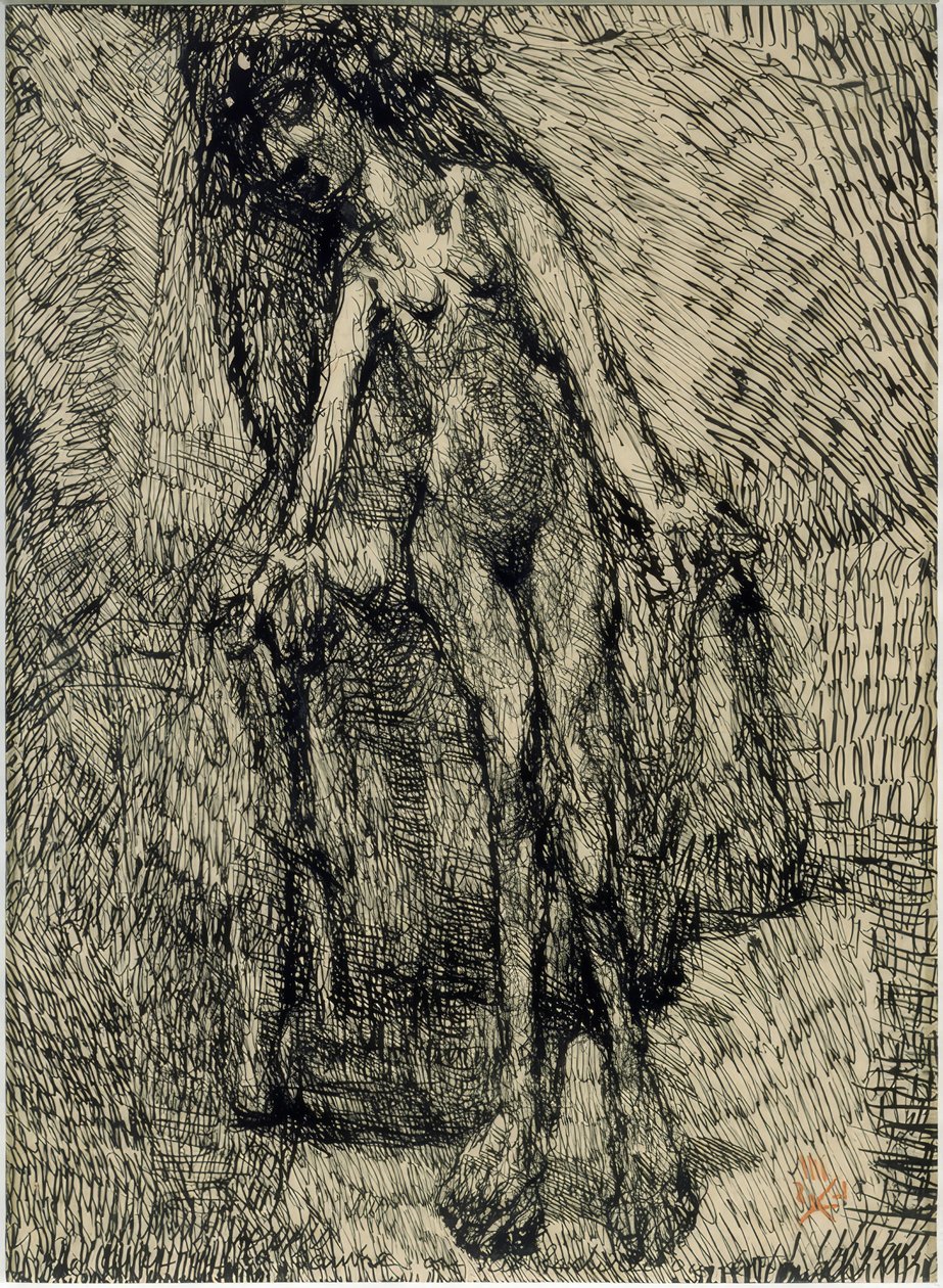 Seated Nude by Louis Soutter