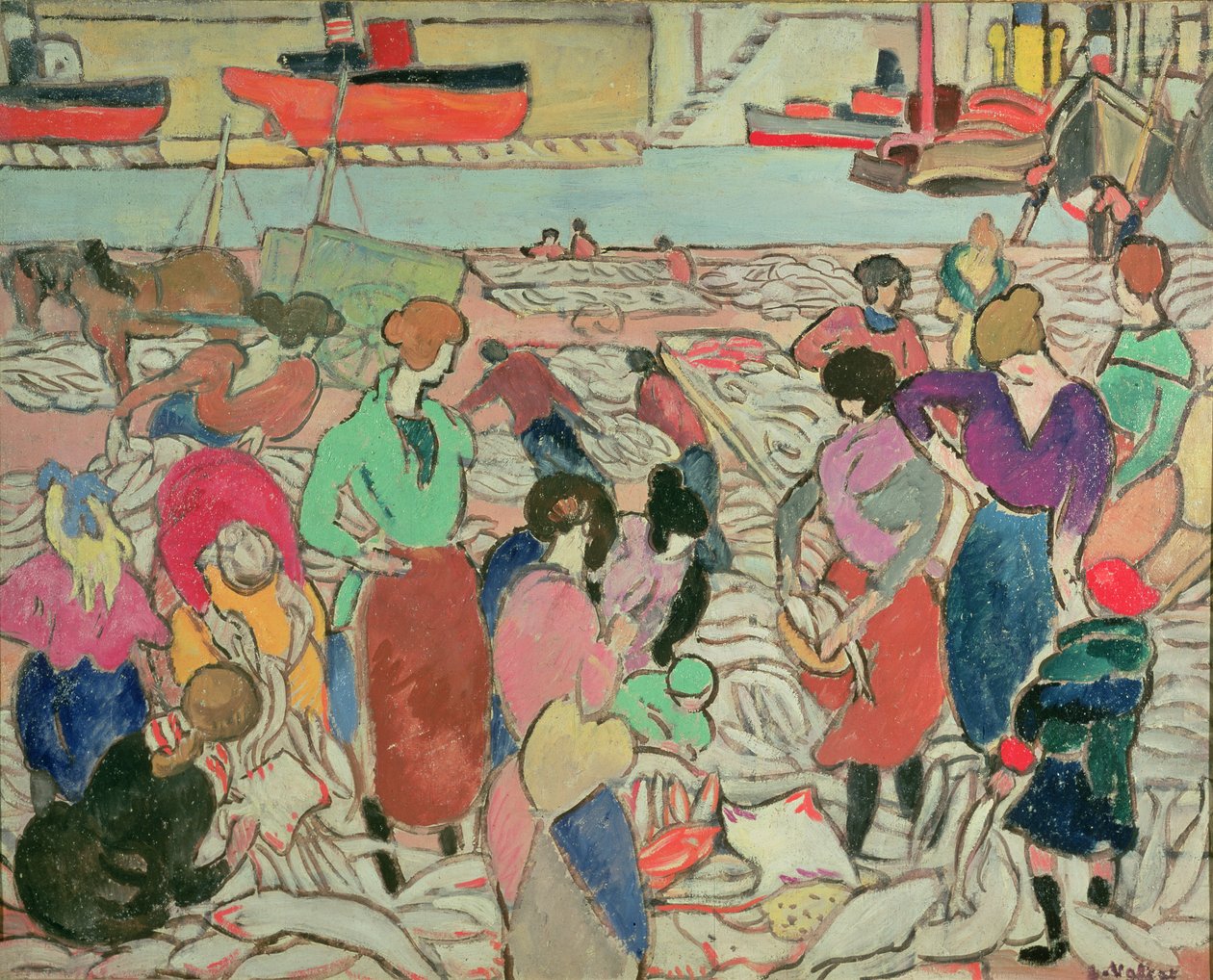 Buying Fish at Boulogne by Louis Valtat