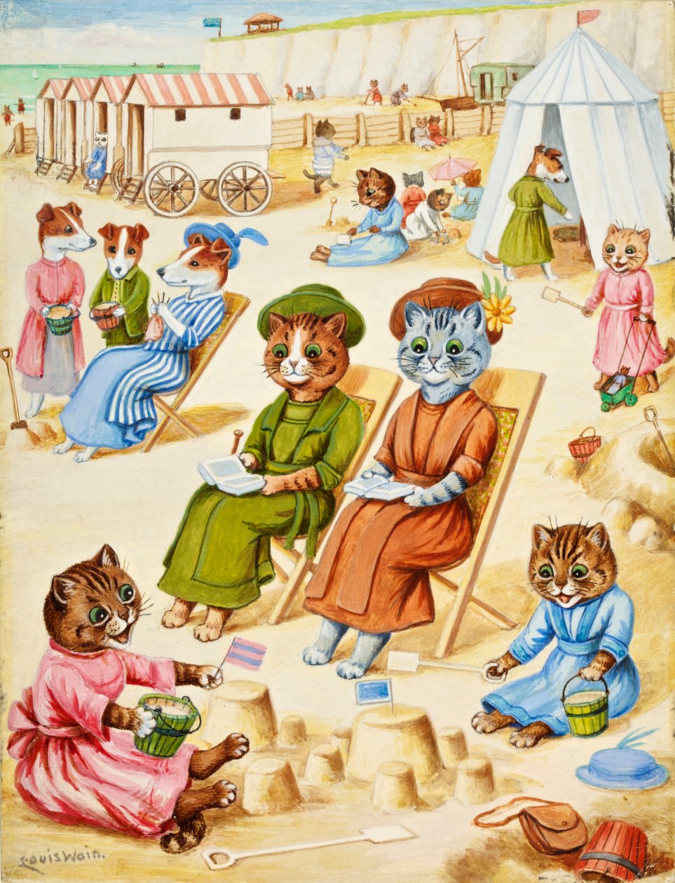 Holiday Time by Louis Wain