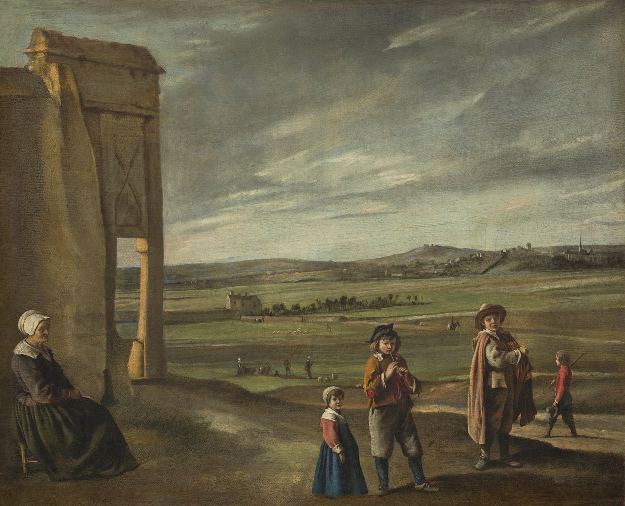 Landscape with Peasants by Louis le Nain