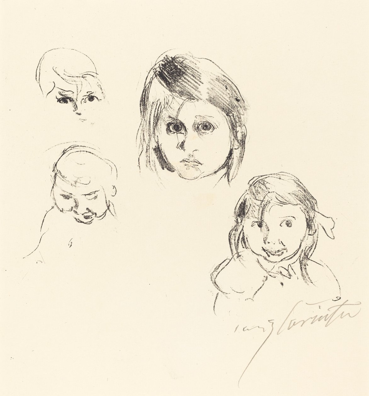 Heads of Children by Lovis Corinth