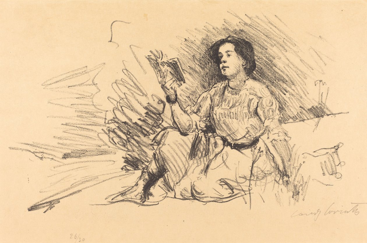 Girl Reading by Lovis Corinth