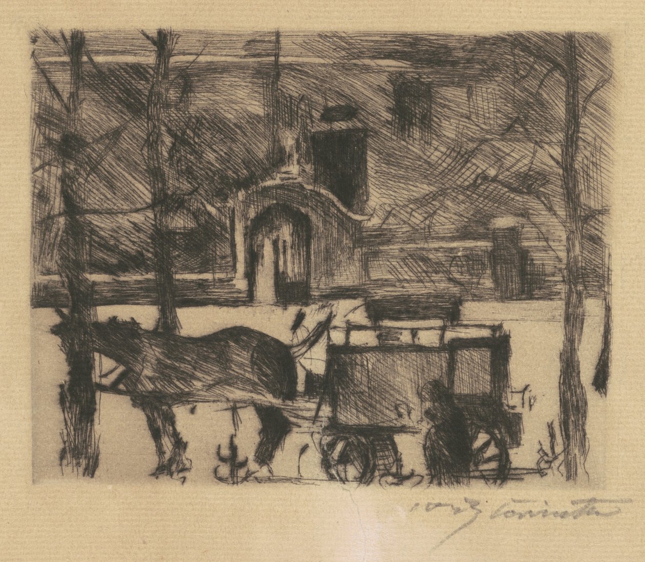 Milk Wagon, 1916 by Lovis Corinth