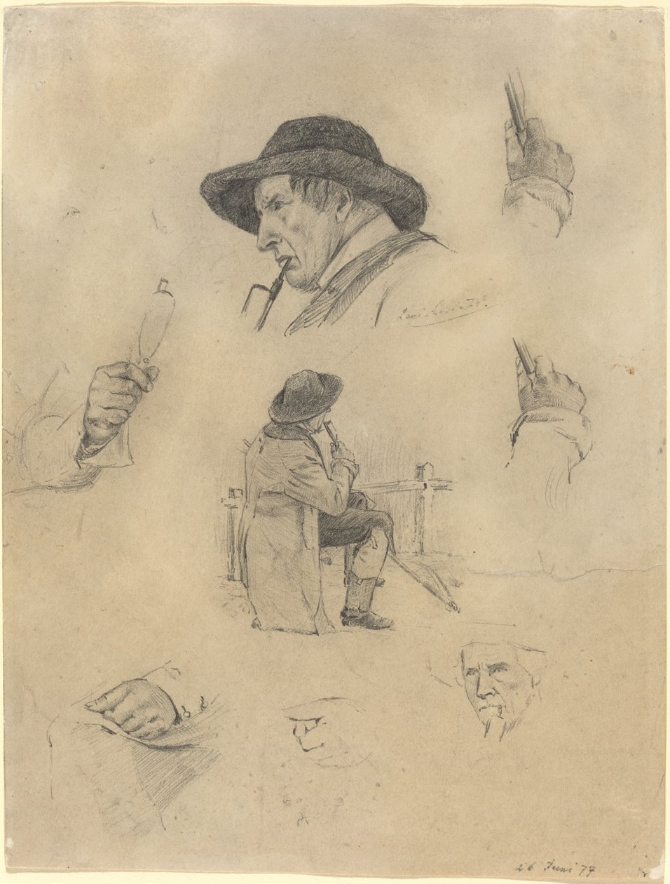 Sheet of Sketches by Lovis Corinth