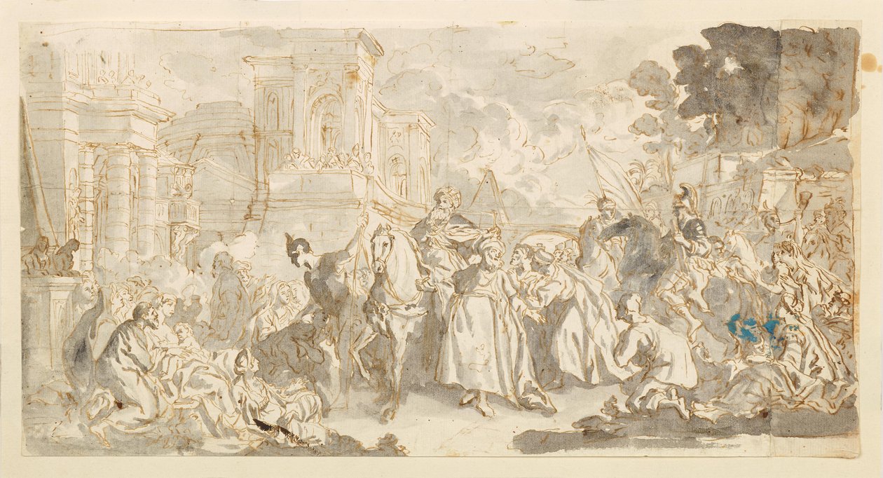 Temptation of Mordecai (?) by Luca Giordano