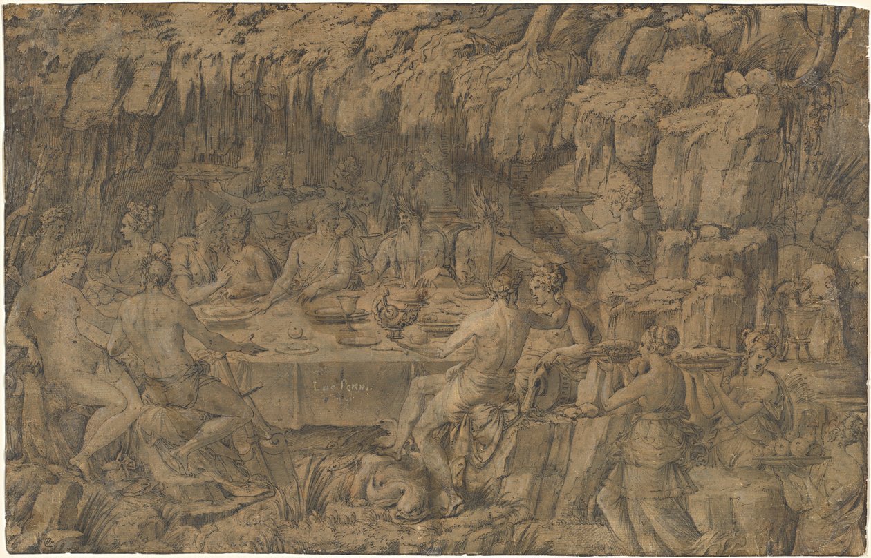 The Banquet of Achelous by Luca Penni