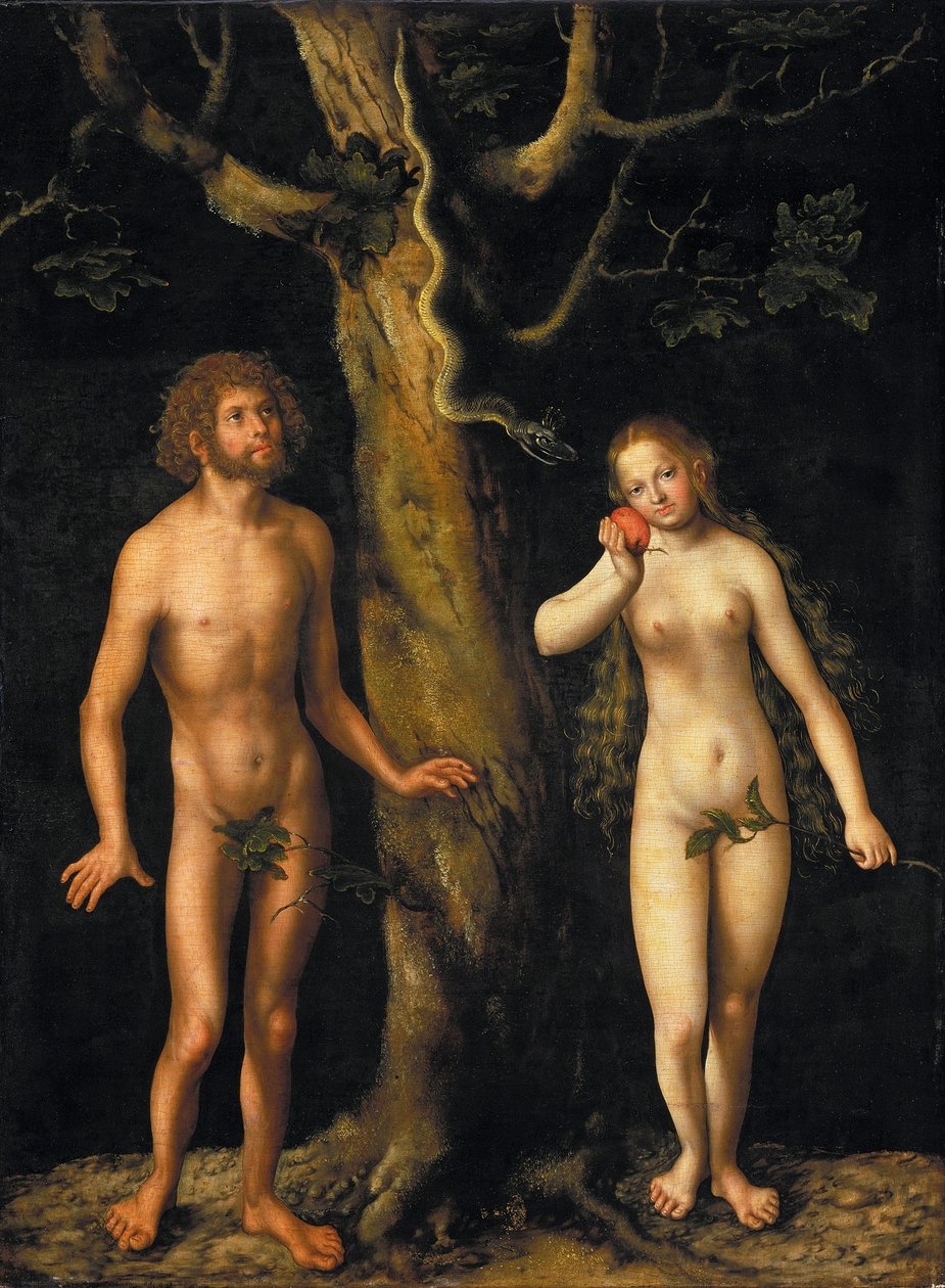 Adam and Eve by Lucas Cranach the Elder: Fine art print