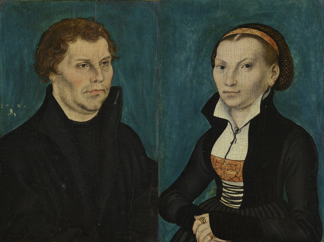 Portraits of Martin Luther and Katharina von Bora by Lucas Cranach the Elder