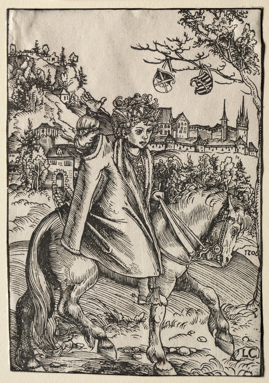 A Boy on Horseback by Lucas Cranach