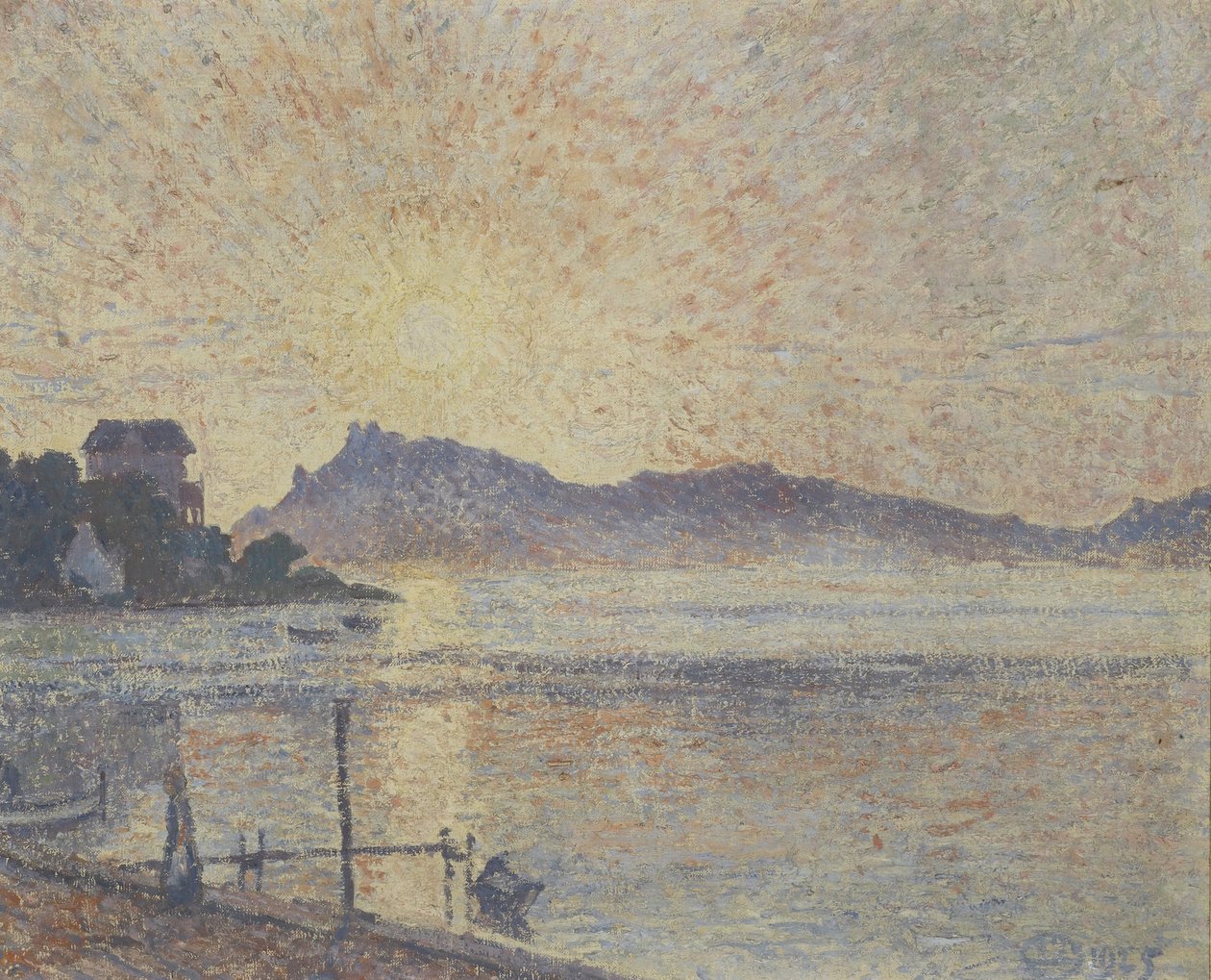 La Pointe de Cougoussa, Sunset, 1925 by Lucien Pissarro