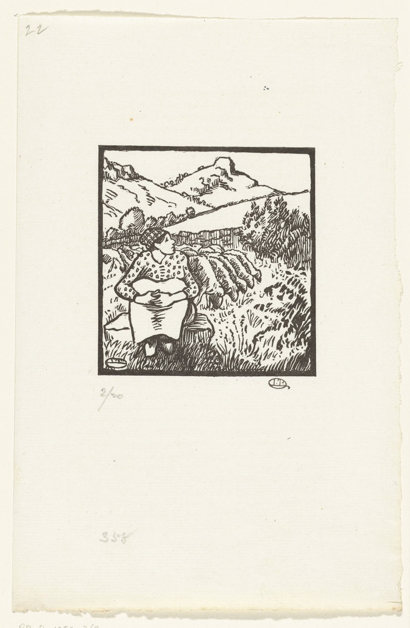 Shepherdess by Lucien Pissarro