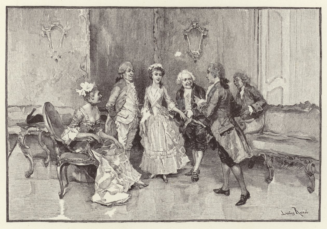 Illustration for The School for Scandal by Lucius Rossi