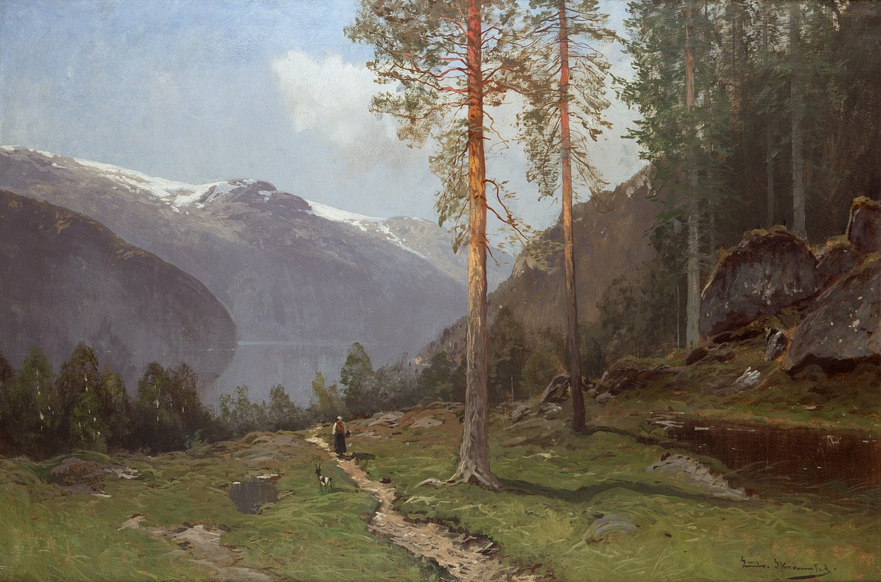 Fjord Landscape by Ludvig Skramstad