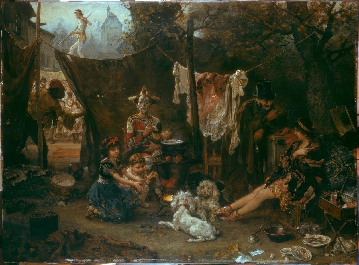 Behind the Curtain by Ludwig Knaus