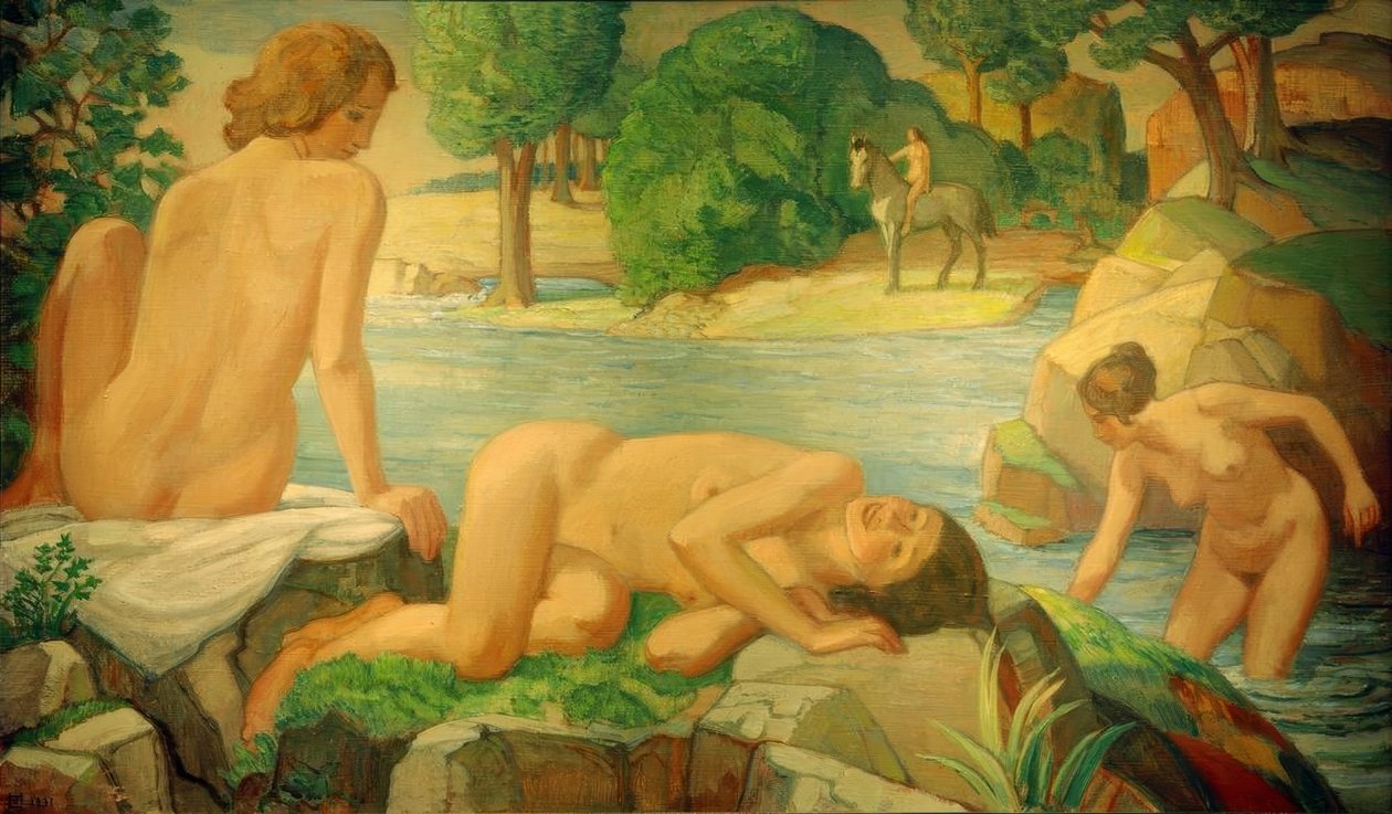 Summer (Women by the Pond) by Ludwig von Hofmann