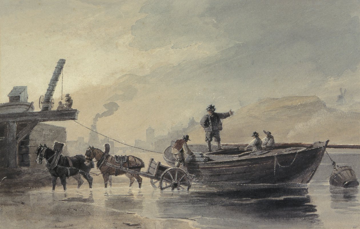 A River Scene by Luke Clennell