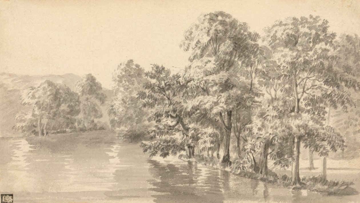 Trees by a Lake by Luke Sullivan