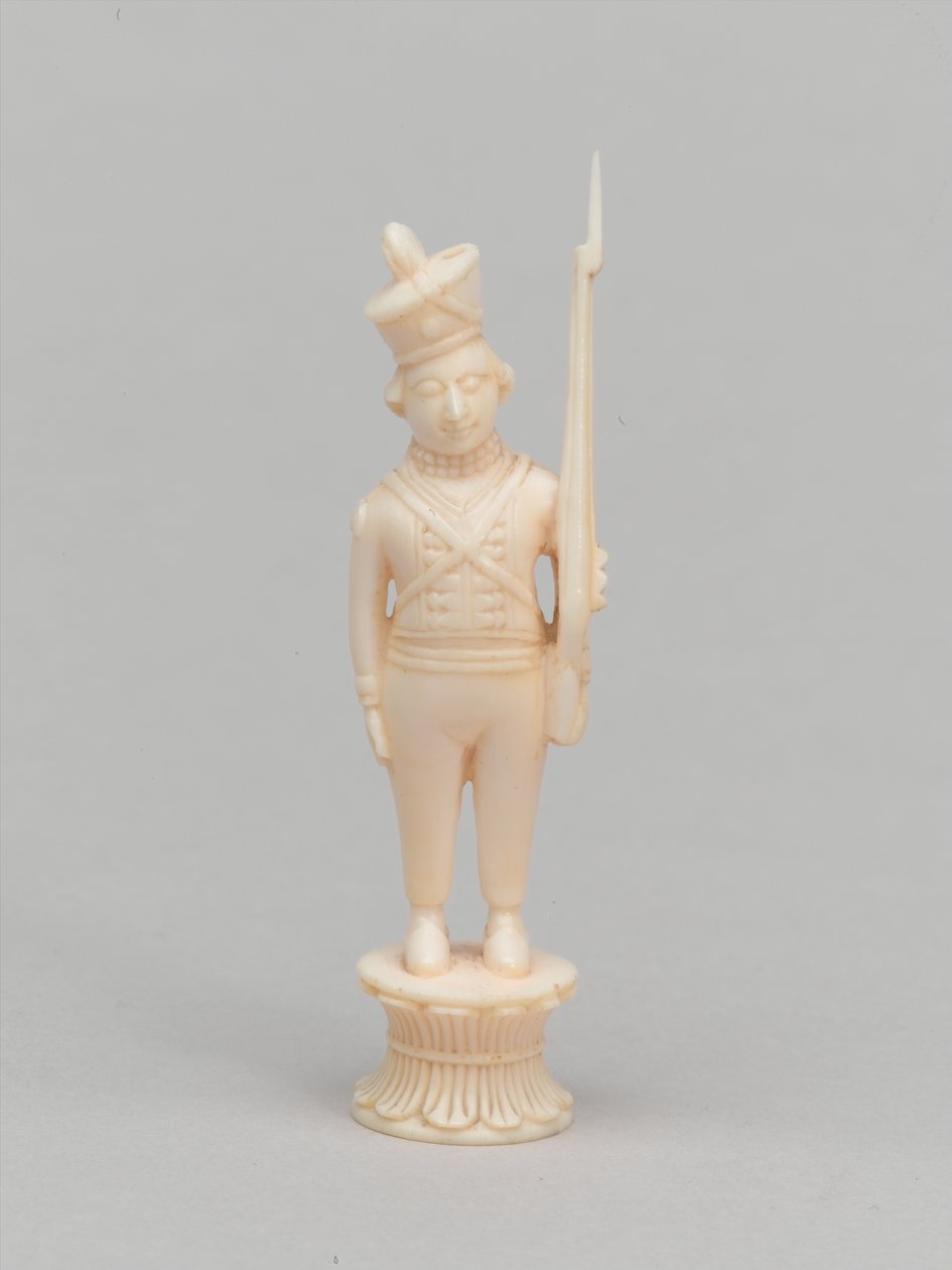 White pawn, chess piece, India, 1820 circa by Macneill MacLeay