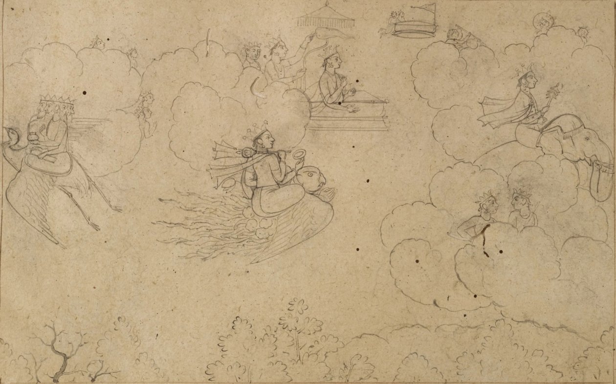 Brahma and Vishnu by Manaku