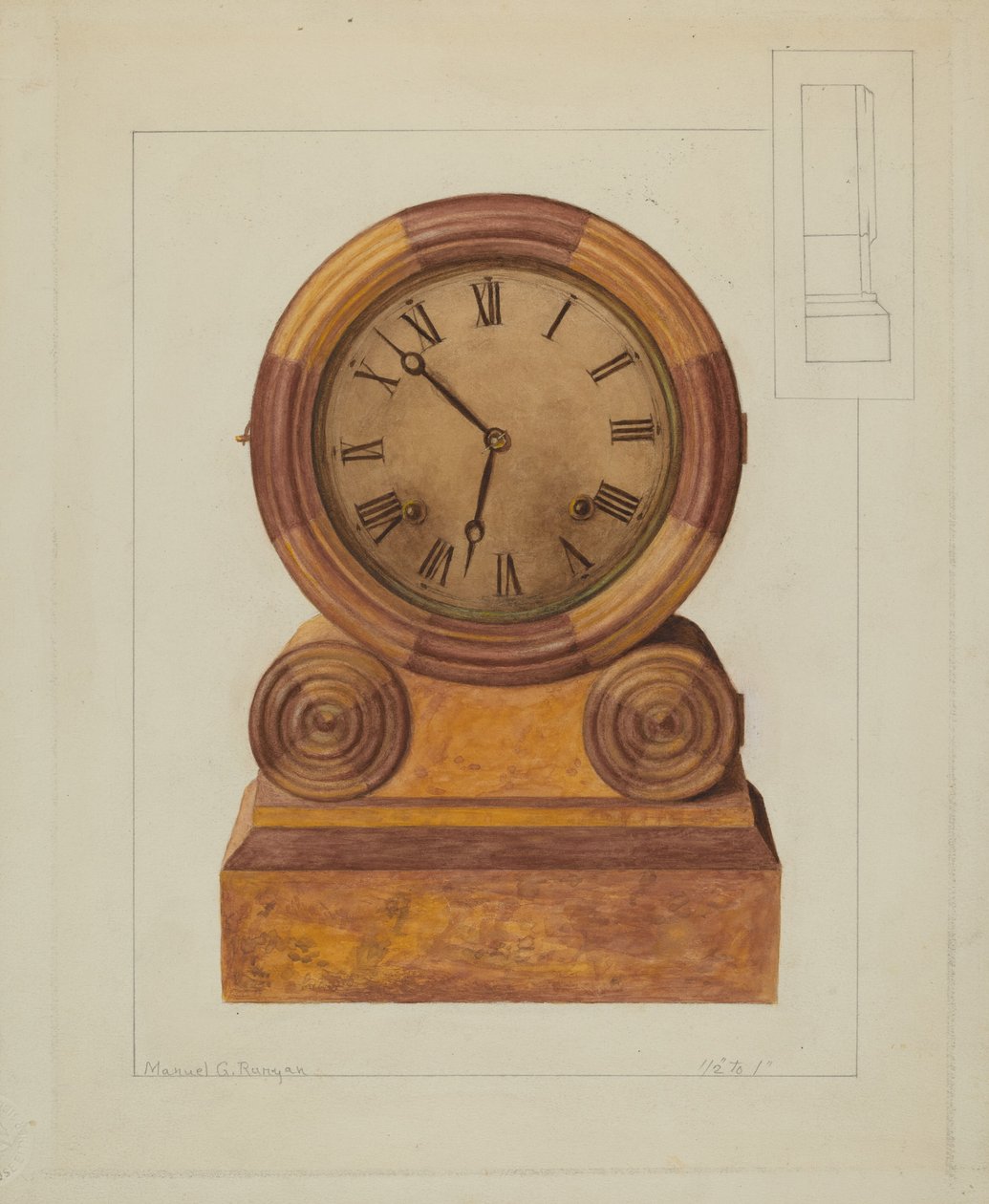 Shelf Clock, c. 1937 by Manuel G. Runyan