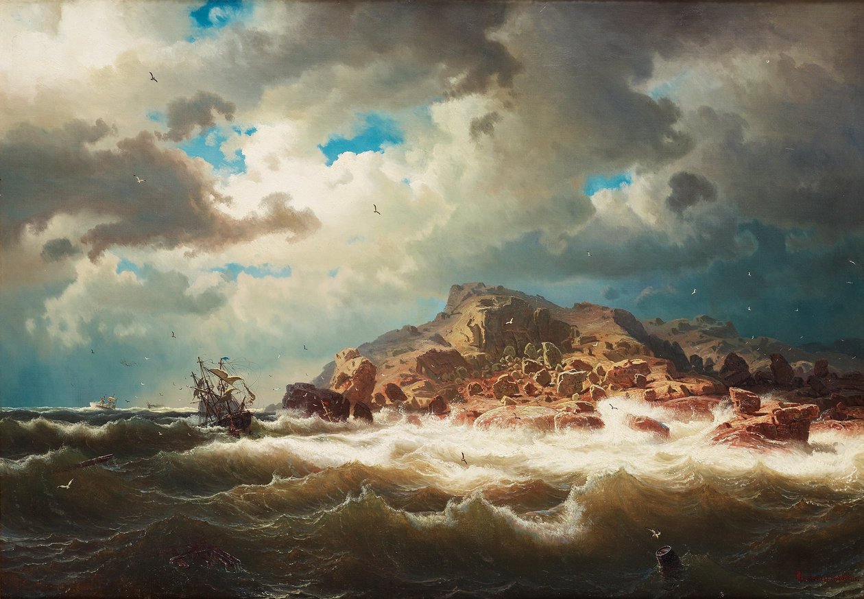 Ship By The Coast by Marcus Larson