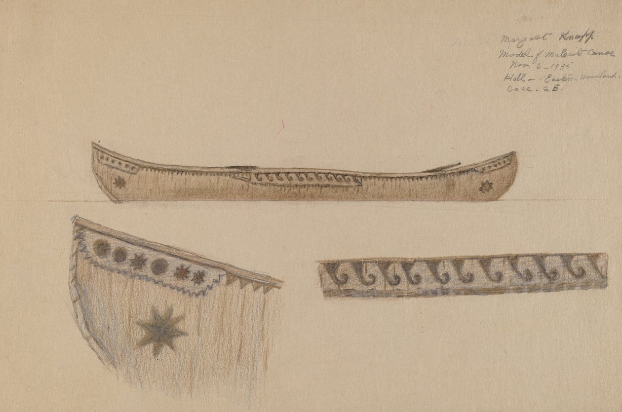 Model of Canoe by Margaret Knapp