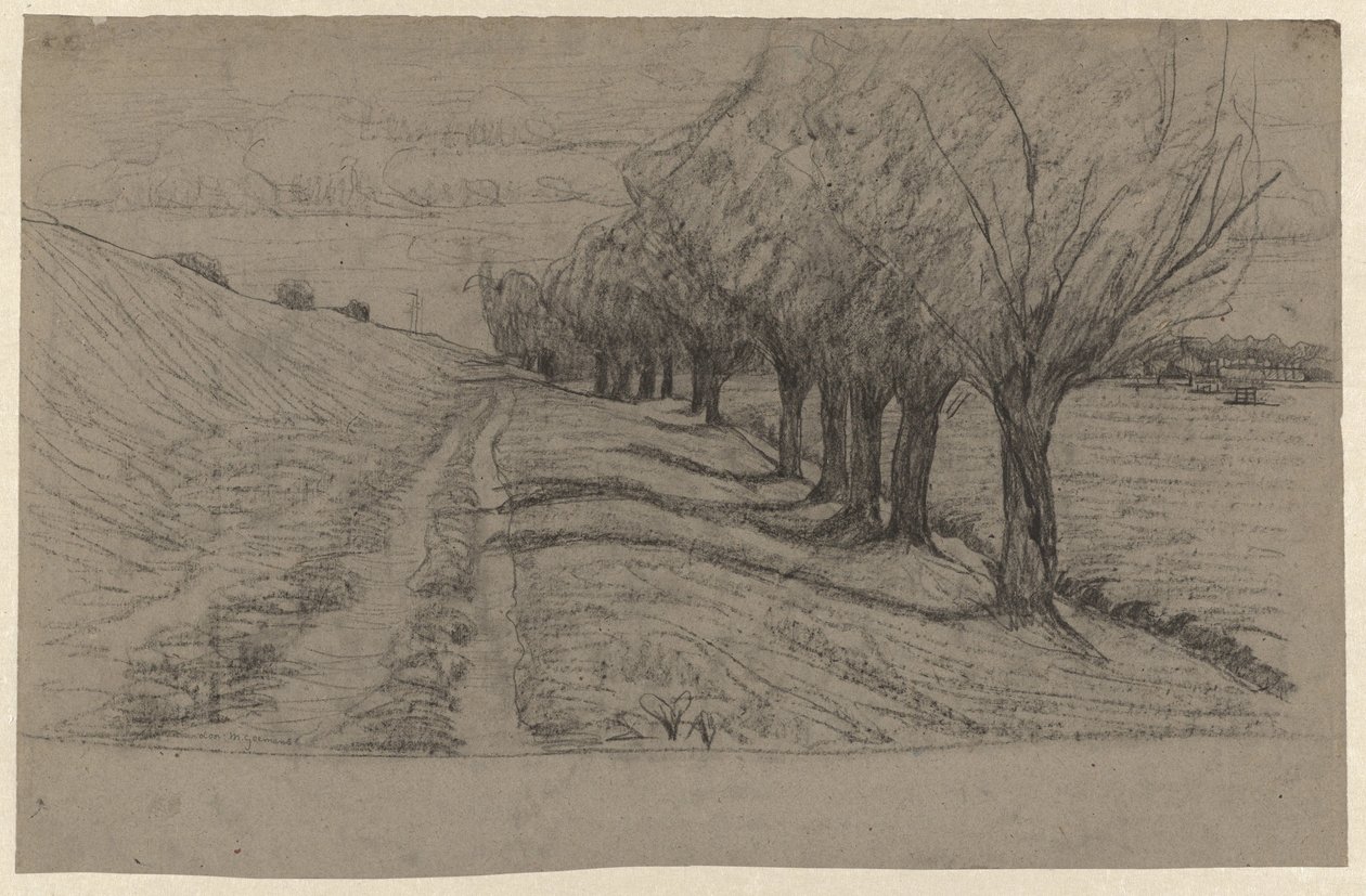 Dike with a Row of Willows by Maria Johanna Goemans